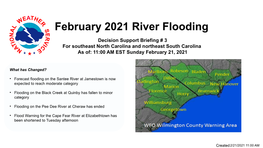 February 2021 River Flooding