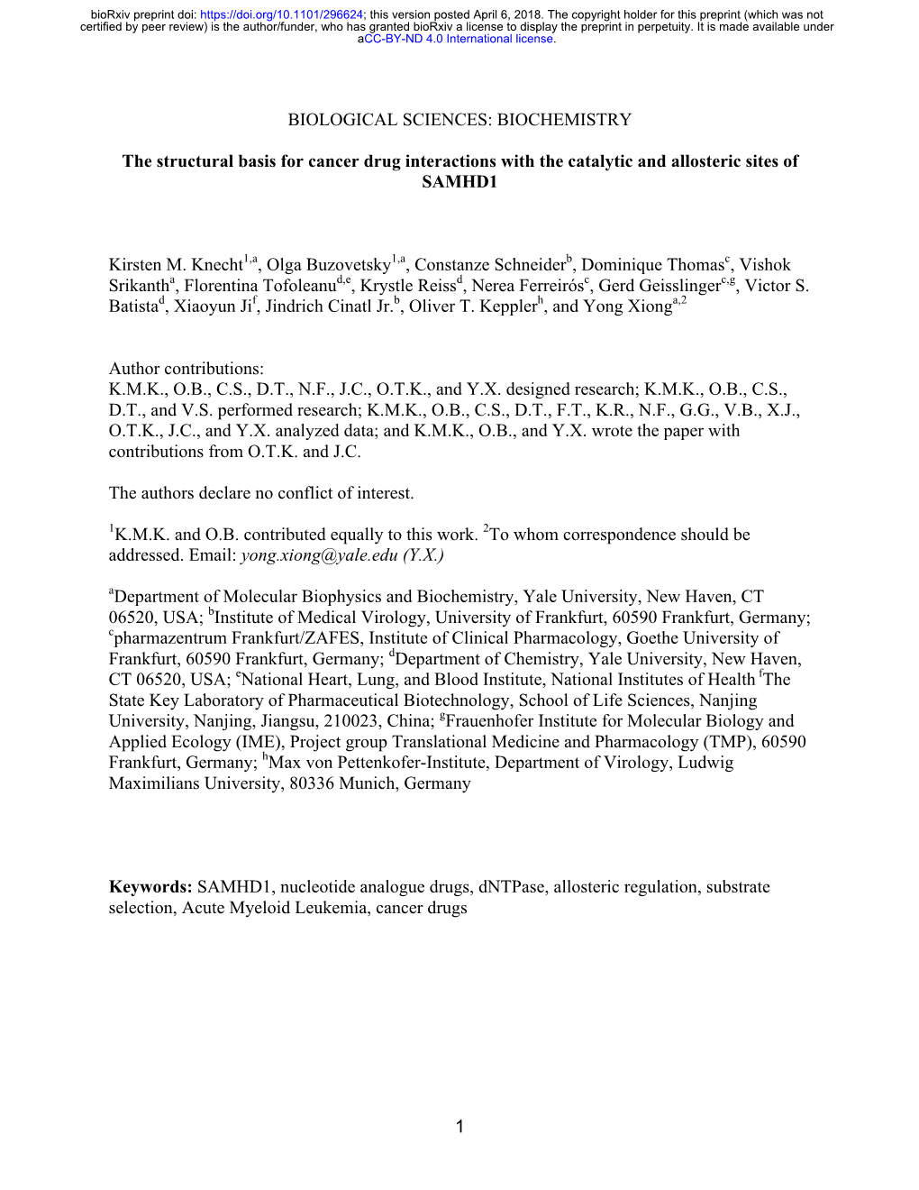 The Structural Basis for Cancer Drug Interactions with the Catalytic and Allosteric Sites of SAMHD1