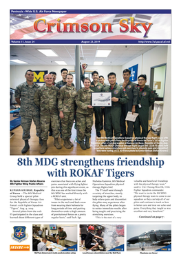 8Th MDG Strengthens Friendship with ROKAF Tigers