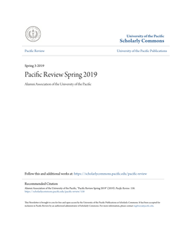 Pacific Review Spring 2019 Alumni Association of the University of the Pacific
