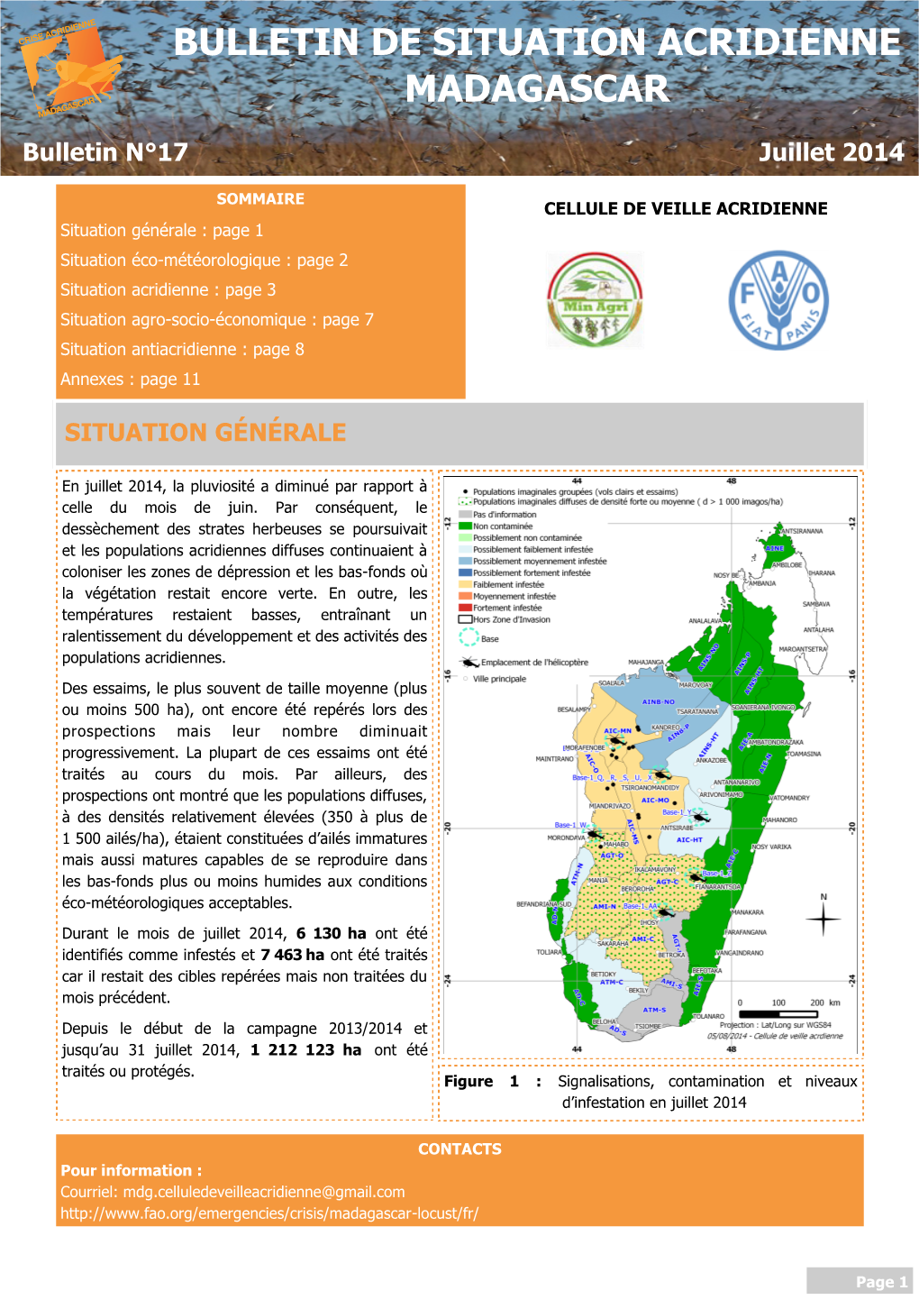 Bulletin De Situation Acridienne Madagascar