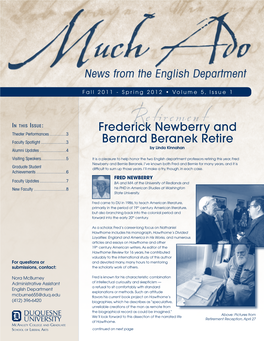 Frederick Newberry and Bernard Beranek Retire Continued from Page 1
