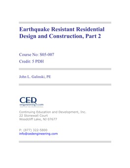 Homebuilders' Guide to Earthquake-Resistant Design And