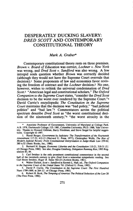 Dred Scott and Contemporary Constitutional Theory