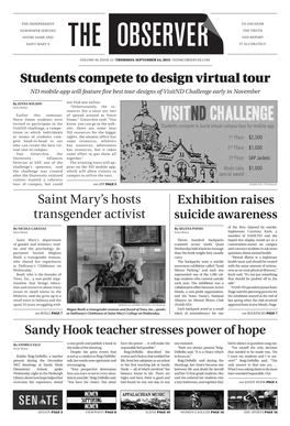 Students Compete to Design Virtual Tour Saint Mary's Hosts Transgender