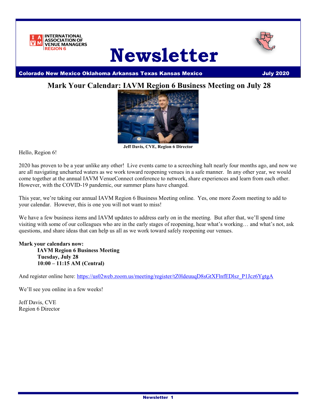 July 2020 Newsletter