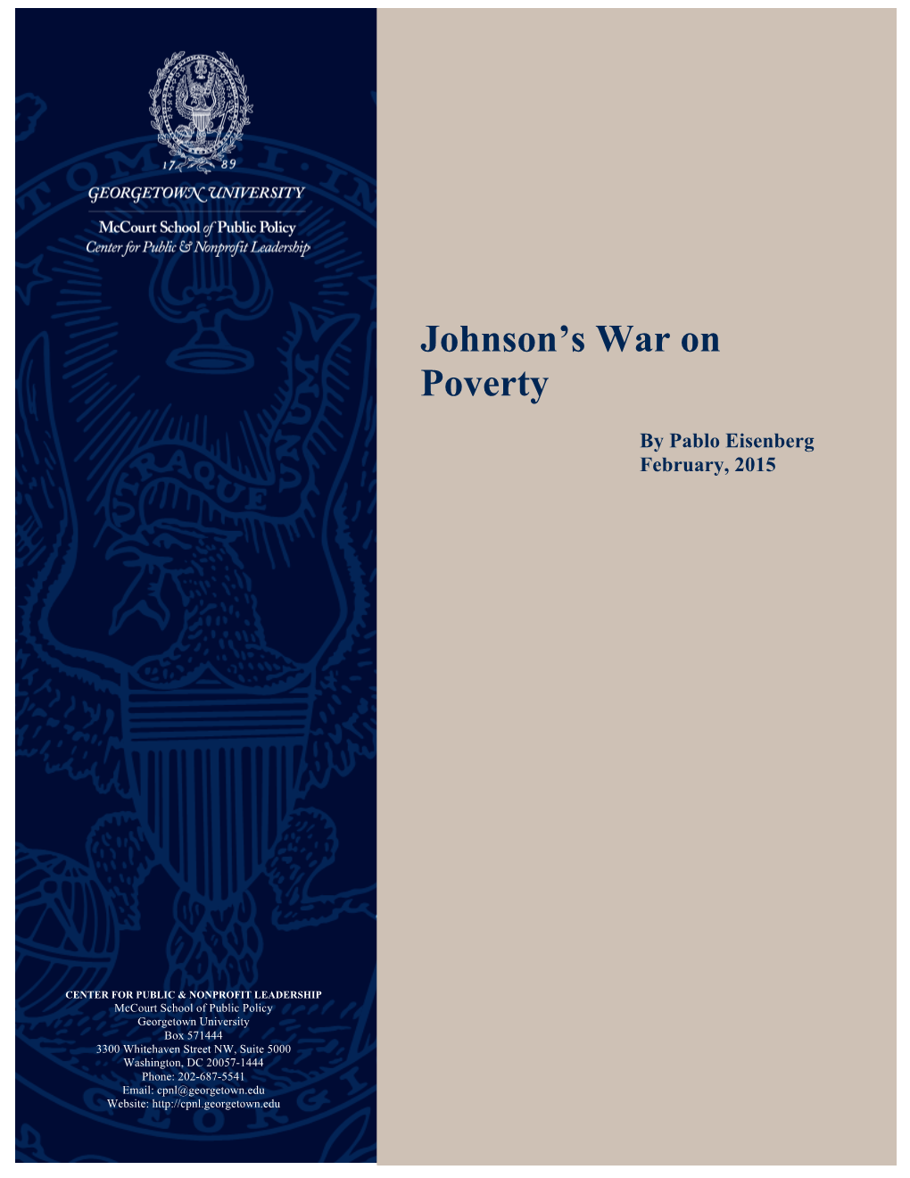 Johnson's War on Poverty