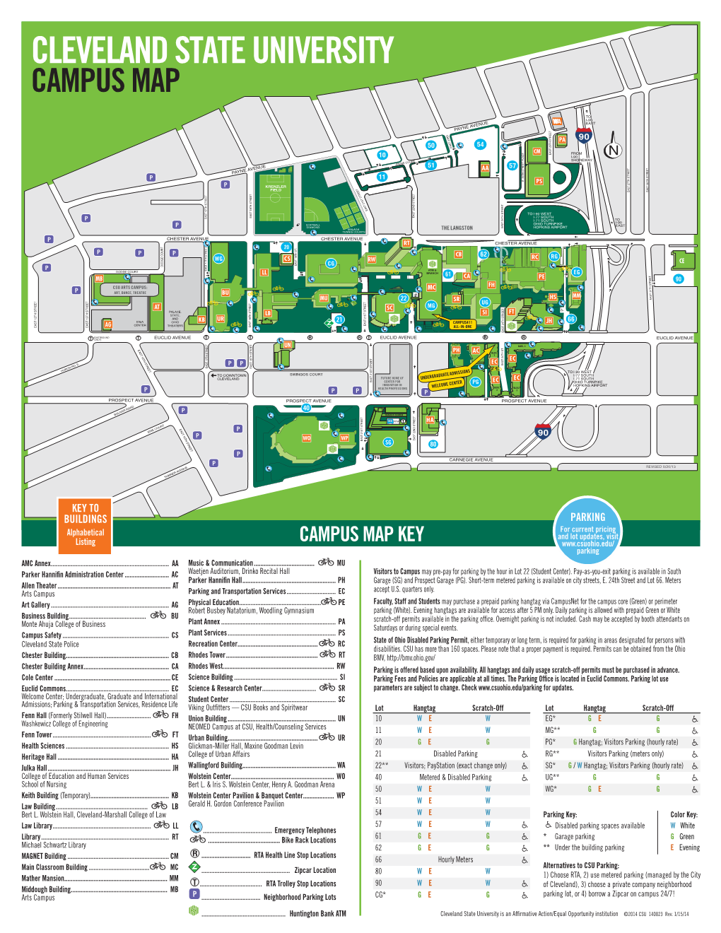 Cleveland State University Campus Map