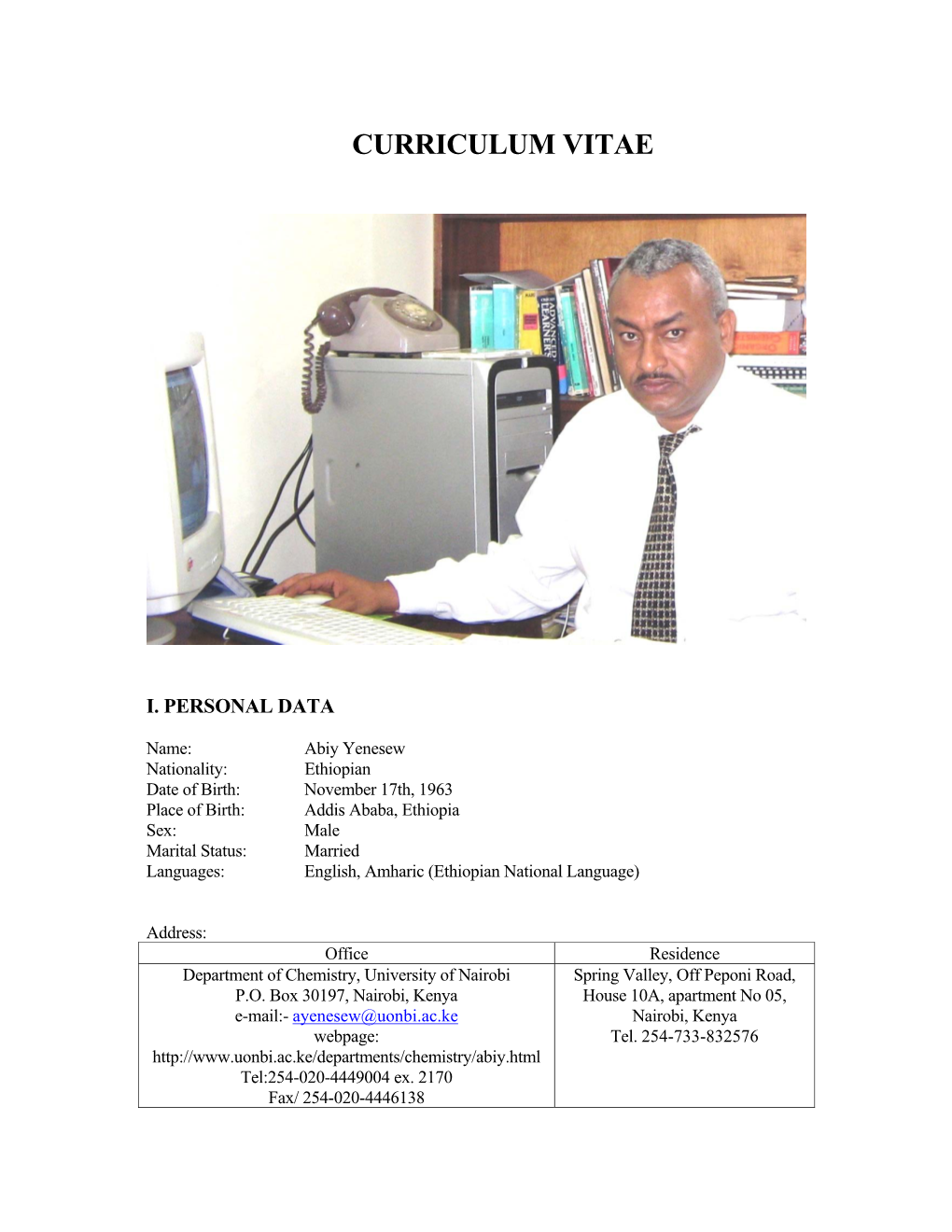 Curriculum Vitae