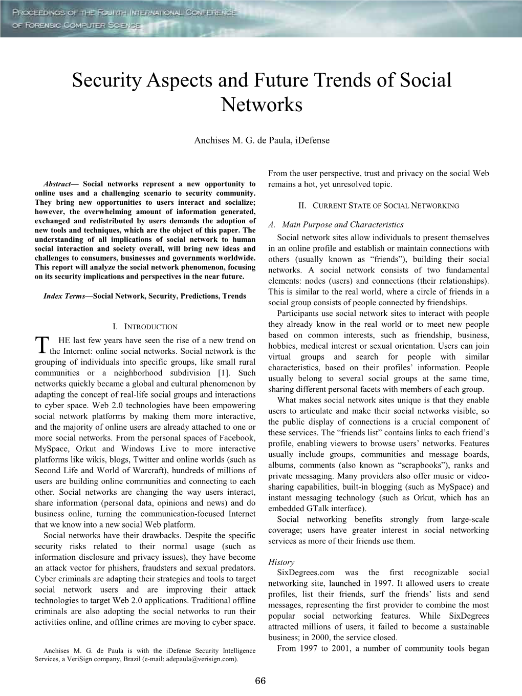 Security Aspects and Future Trends of Social Networks