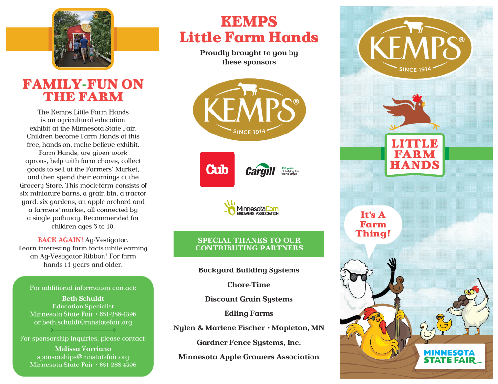 Kemps Little Farm Hands Brochure