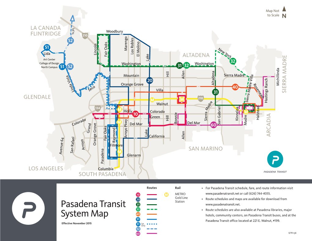 Pasadena Transit Schedule, Fare, and Route Information Visit