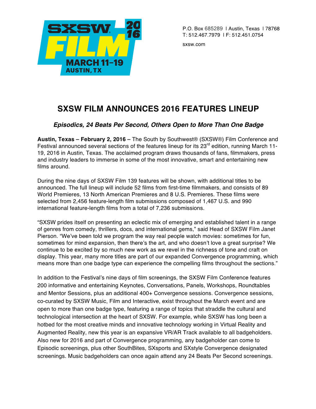 2016 Sxsw Feature Release Final