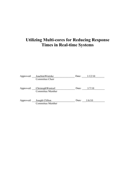 Utilizing Multi-Cores for Reducing Response Times in Real-Time Systems