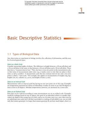 Basic Descriptive Statistics