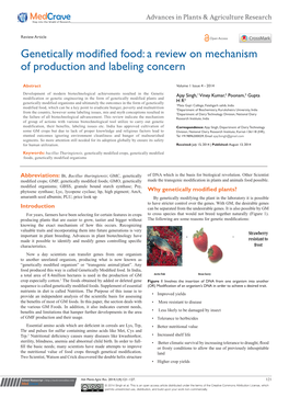 Genetically Modified Food: a Review on Mechanism of Production and Labeling Concern