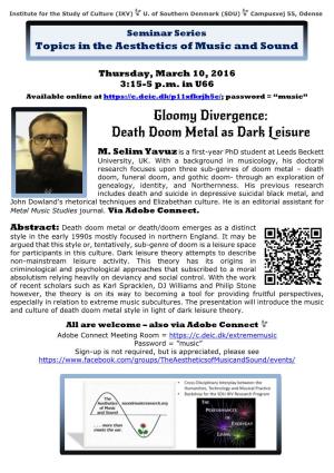 Death Doom Metal As Dark Leisure