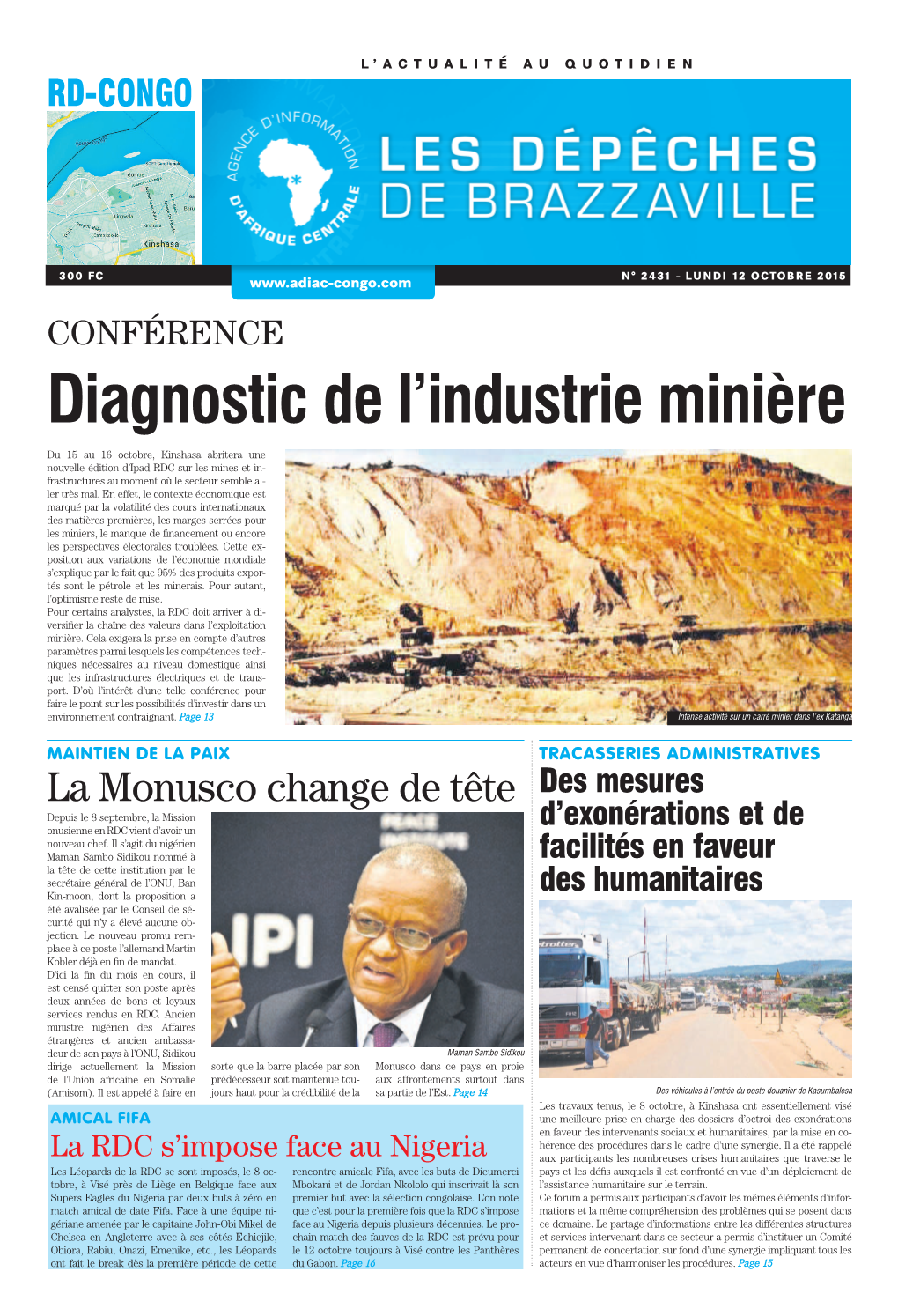 Diagnostic De L'industrie Minière