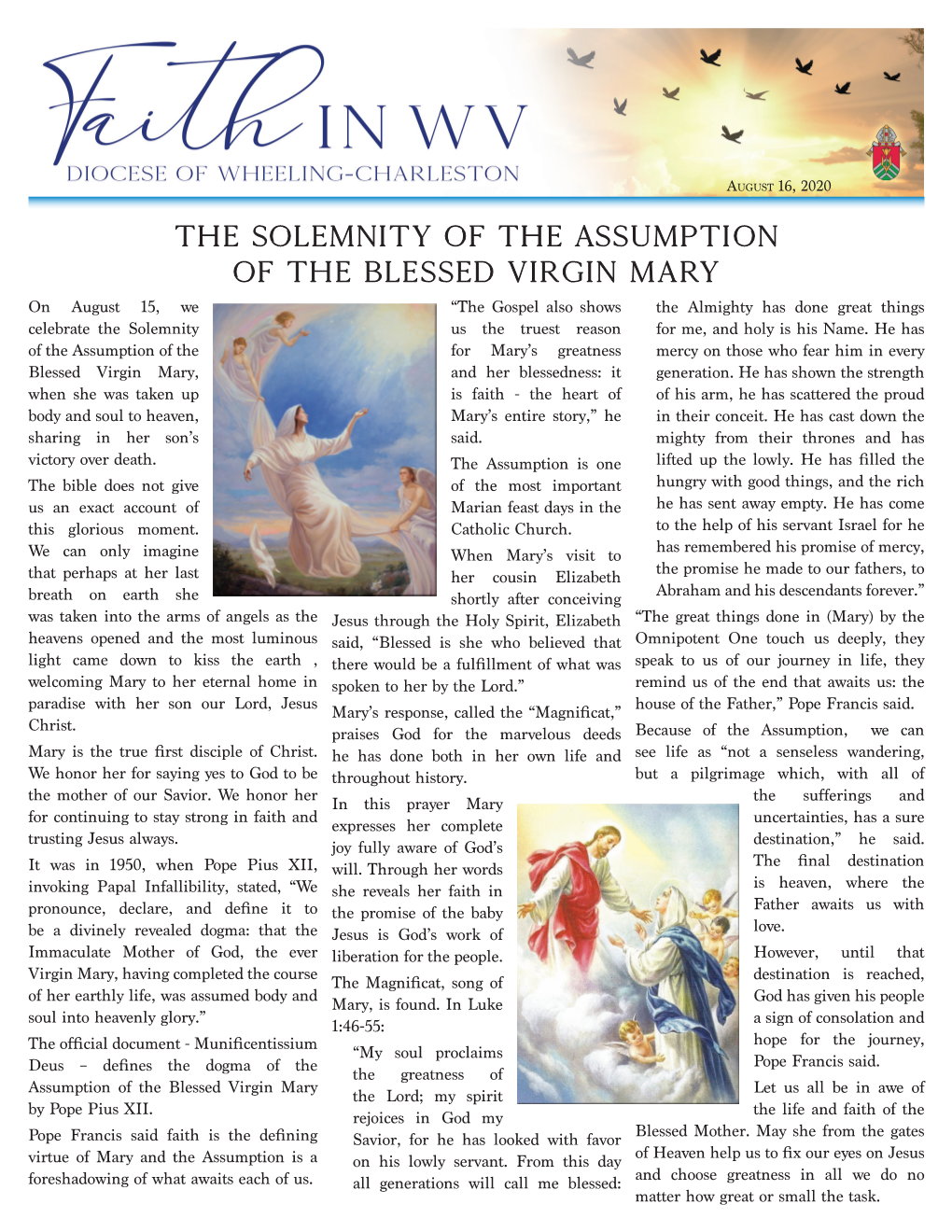 The Solemnity of the Assumption of the Blessed Virgin Mary