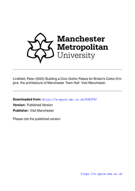 Downloaded From: Version: Published Version Publisher: Visit Manchester