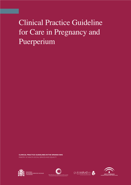 Clinical Practice Guideline for Care in Pregnancy and Puerperium
