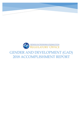 Gender and Development (Gad) 2018 Accomplishment Report