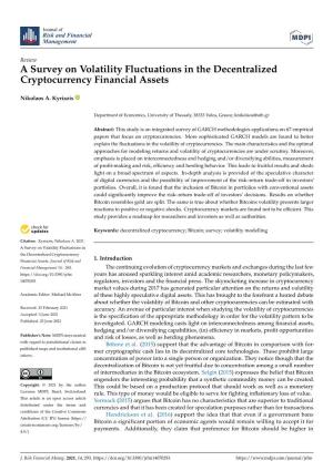 A Survey on Volatility Fluctuations in the Decentralized Cryptocurrency Financial Assets