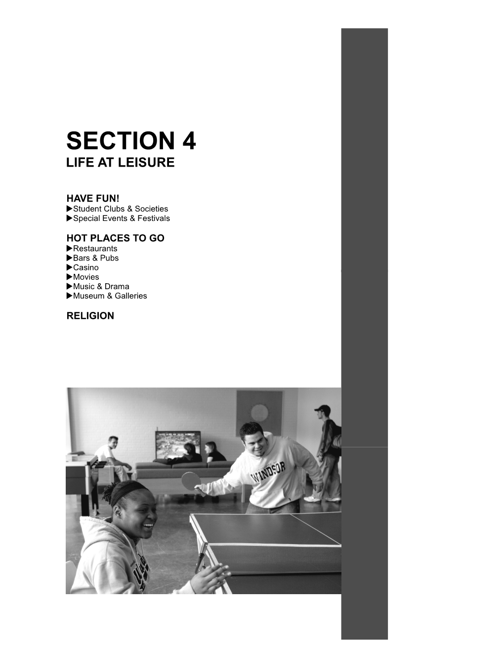 Section 4 Life at Leisure