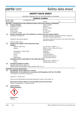 Sodium Oxalate Creation Date 19