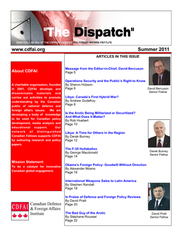 Summer 2011 Dispatch