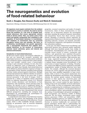 The Neurogenetics and Evolution of Food-Related Behaviour