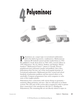 Section 4: Polyominoes