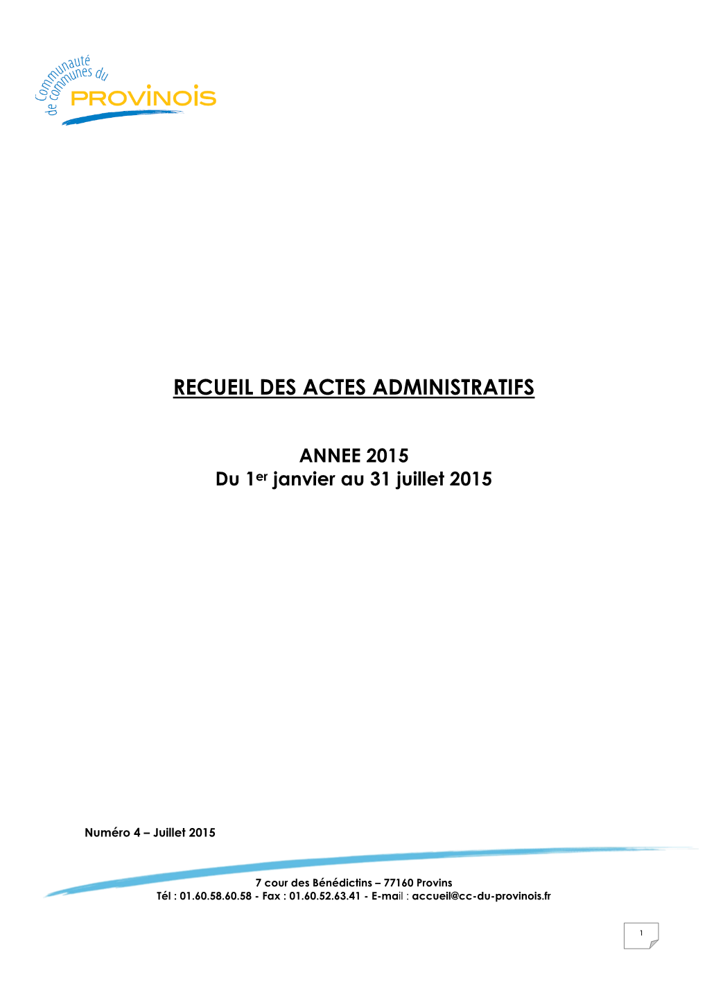 Recueil Des Actes Administratifs