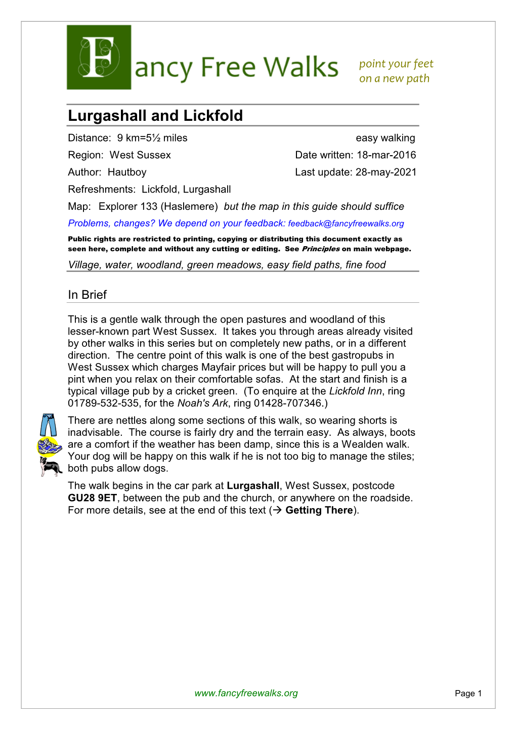 Lurgashall and Lickfold