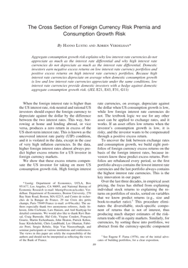 The Cross Section of Foreign Currency Risk Premia and Consumption Growth Risk