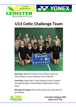 U13 Celtic Challenge Team