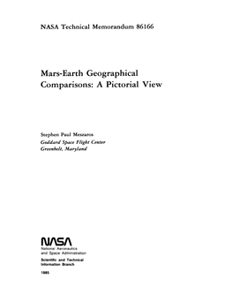 Mars-Earth Geographical Comparisons: a Pictorial View