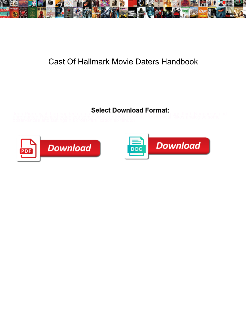 Cast of Hallmark Movie Daters Handbook