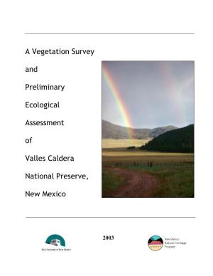 Vegetation Communities of Valles Caldera National Preserve