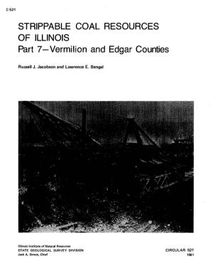 STRIPPABLE of ILLINOIS COAL RESOURCES Part 7-Vermilion And