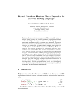 Beyond Notations: Hygienic Macro Expansion for Theorem Proving Languages