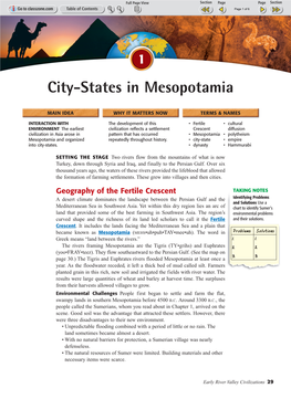 City-States in Mesopotamia