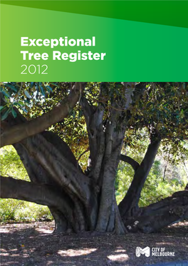 Exceptional Tree Register 2012 Acknowledgements