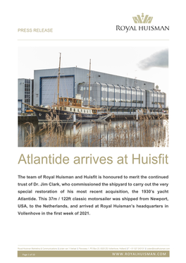 Atlantide Arrives at Huisfit