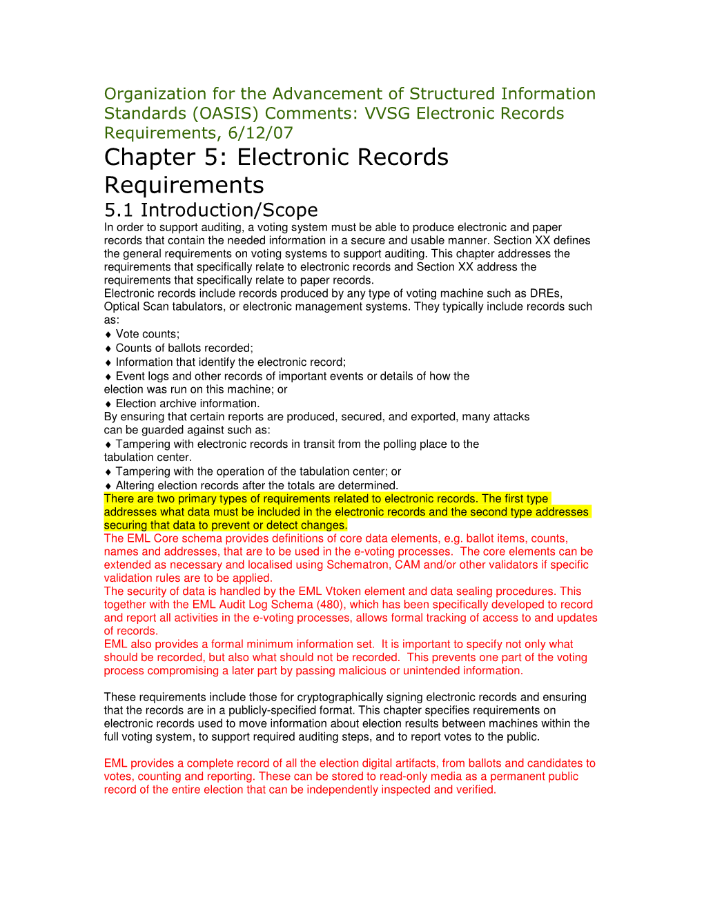 Chapter 5: Electronic Records Requirements