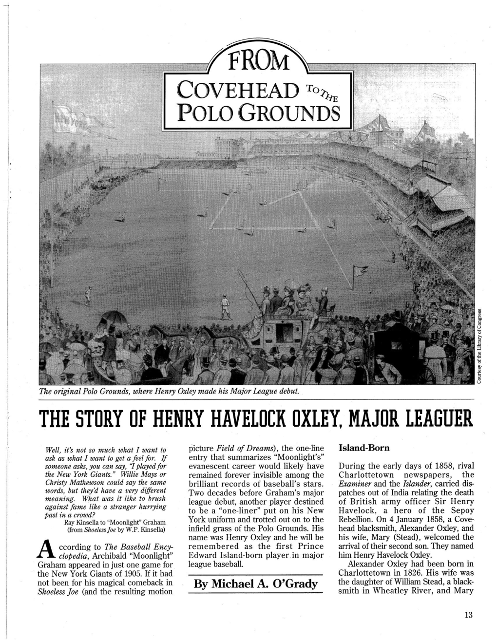 The Story of Henry Havelock Oxley, Major Leaguer