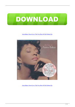 Anita Baker Sweet Love the Very Best of Full Album Zip