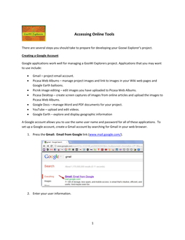 Accessing Online Tools