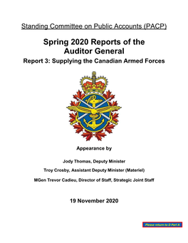 Supplying the Canadian Armed Forces – Deputy Minister Binder