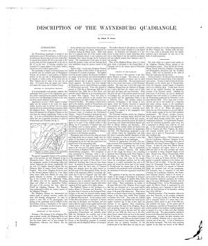 Description of the Waynesburg Quadrangle
